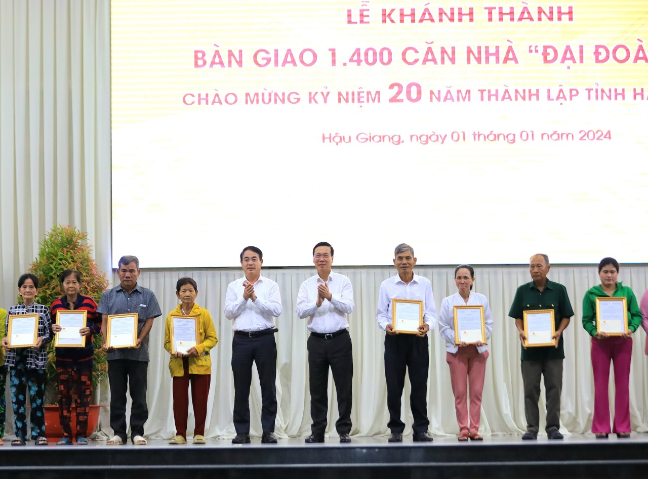 Hậu Giang: Khánh thành và bàn giao 1.400 căn nhà đại đoàn kết, trị giá gần 70 tỷ đồng