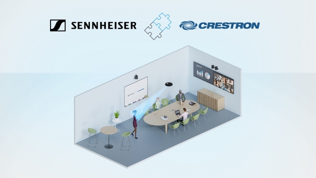 Crestron Automate VX tích hợp giải pháp mới vào micrô trần của Senheiser cho phòng họp