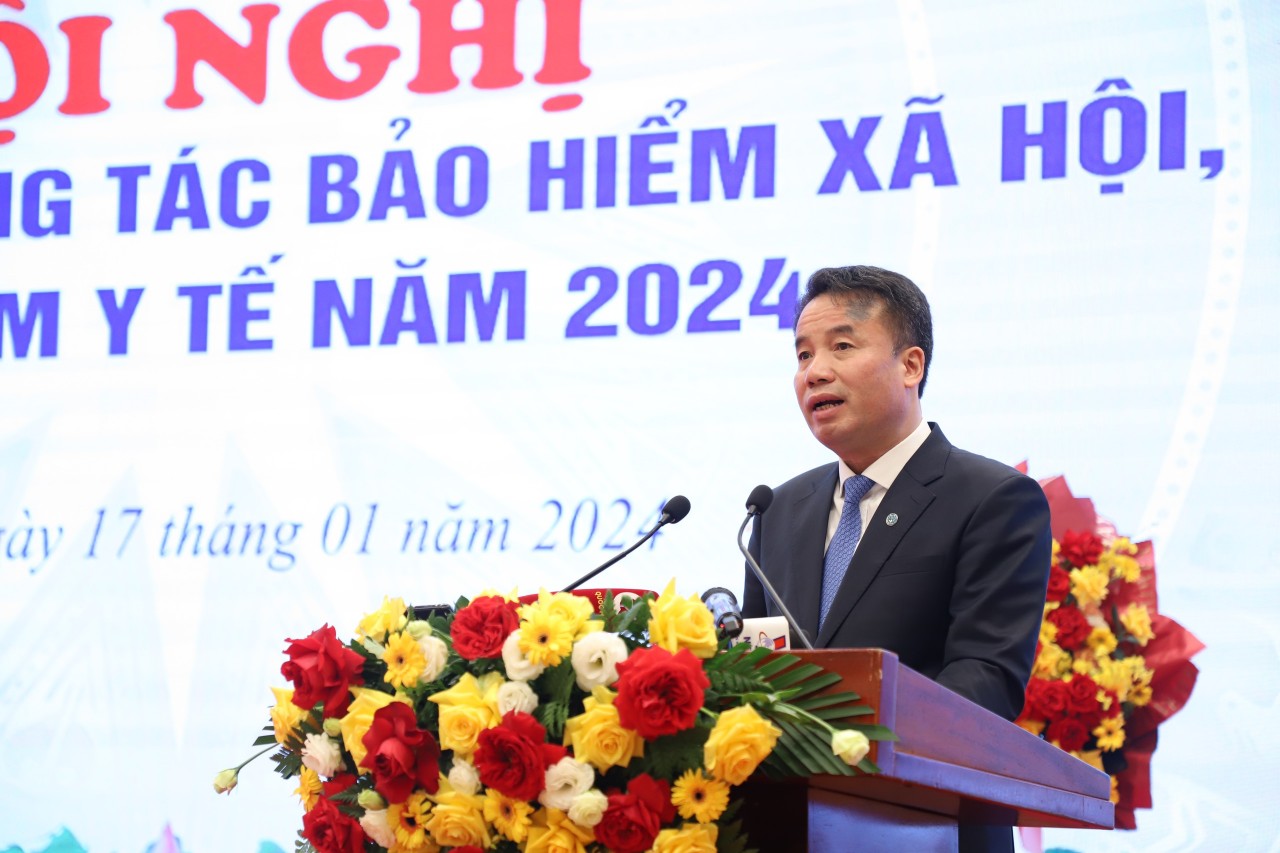 Tổng Giám đốc BHXH Việt Nam Nguyễn Thế Mạnh phát biểu.
