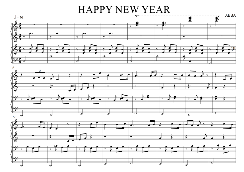 Lời bài hát (Lyrics) “Happy new year” – Ca khúc xuân bất hủ