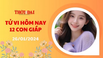 Tử vi hôm nay 12 con giáp 26/1/2024: Sửu công việc hanh thông tiền vào như nước