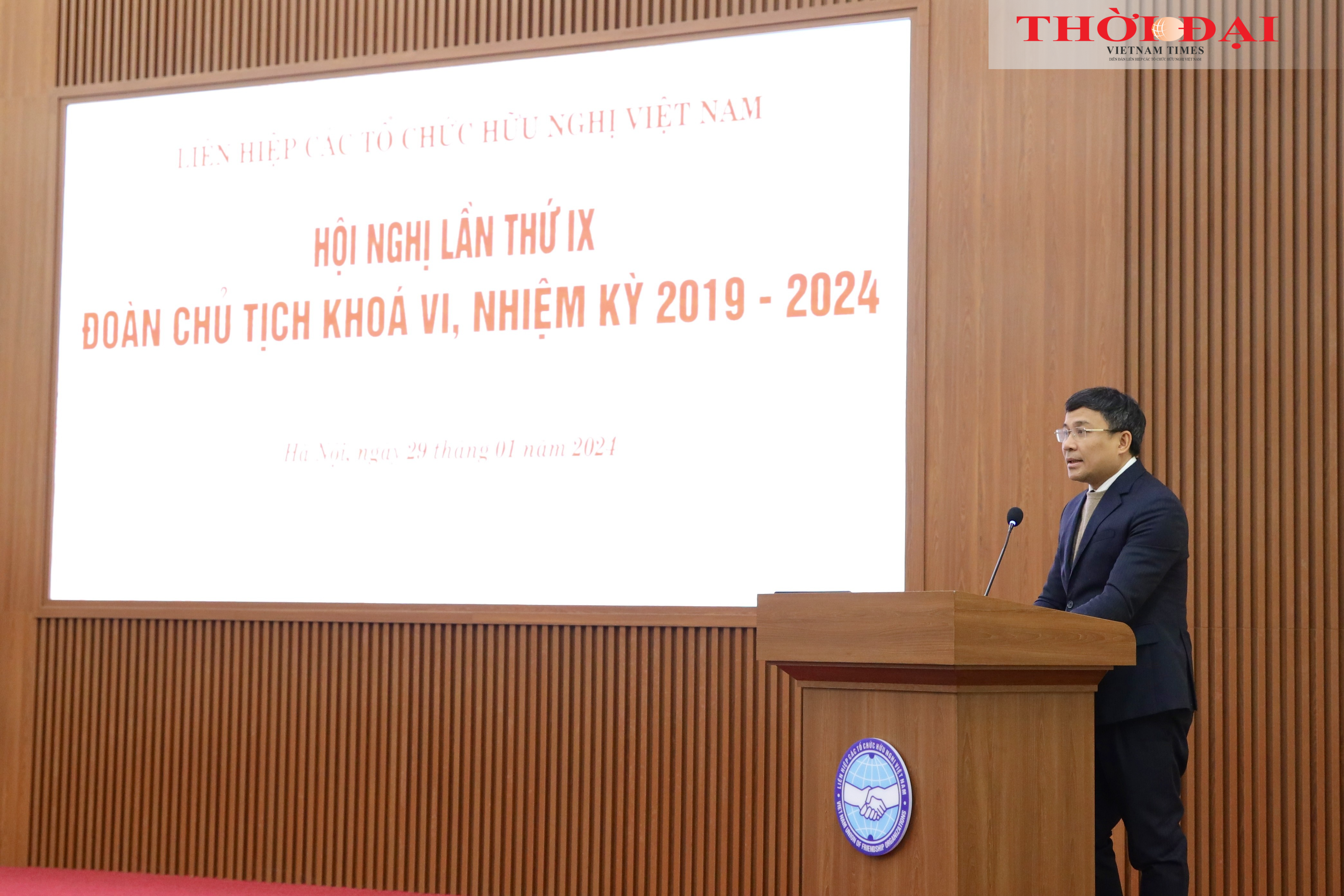 Thứ trưởng Bộ Ngoại giao Nguyễn Minh Vũ phát biểu tại Hội nghị. (Ảnh: Đinh Hòa)