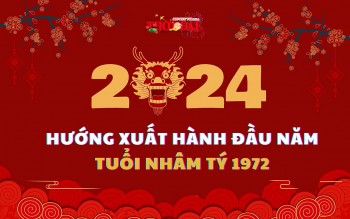 Ngày giờ hướng xuất hành năm 2024 cho người tuổi Nhâm Tý 1972