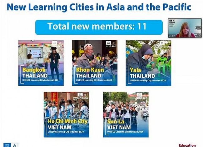 TP. Hồ Chí Minh và Sơn La được ghi danh vào 'Mạng lưới thành phố học tập toàn cầu'
