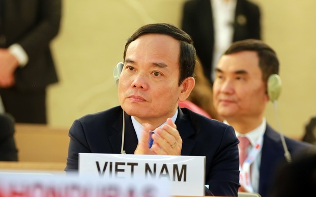 Phó Thủ tướng Trần Lưu Quang dự Phiên họp cấp cao khoá 52 Hội đồng Nhân quyền Liên Hợp Quốc (LHQ) tại Geneva, Thụy Sĩ. (Ảnh: VGP/Hải Minh)
