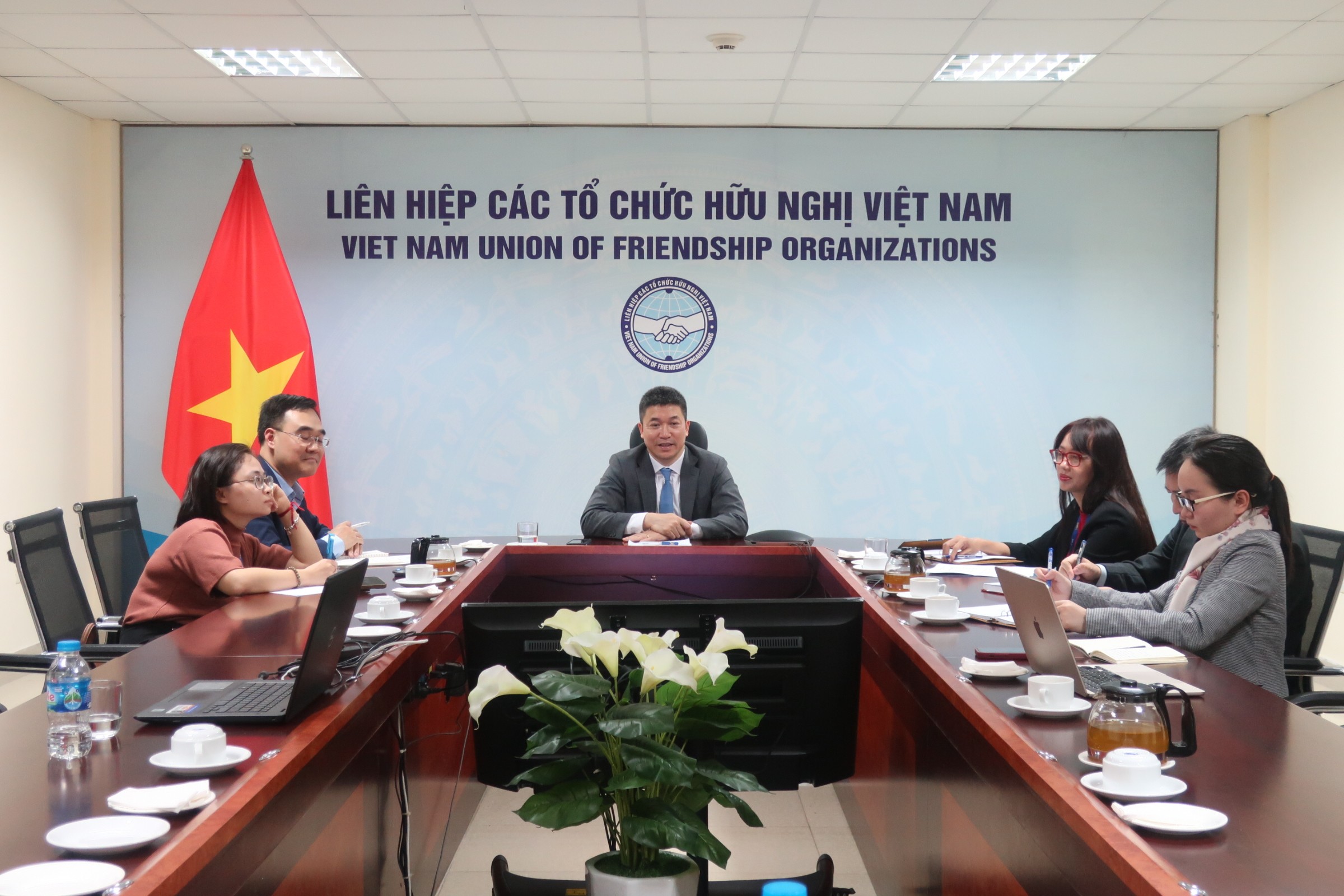Liên hiệp các tổ chức hữu nghị Việt Nam tổ chức hội đàm trực tuyến với Hiệp hội Hữu nghị và Giao lưu Văn hóa với nước ngoài của Belarus, ngày 22/3.