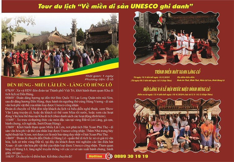 Phú Thọ ra mắt tour du lịch “Về miền Di sản UNESCO ghi danh”