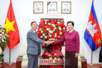 Hội hữu nghị Việt Nam - Campuchia chúc Tết cổ truyền của Campuchia