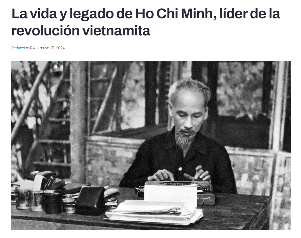 Báo chí Argentina ca ngợi cuộc đời cách mạng và di sản của Chủ tịch Hồ Chí Minh