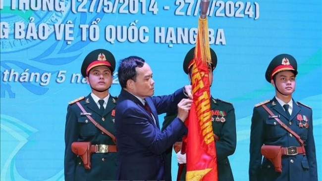 Cục Gìn giữ hòa bình Việt Nam đón nhận Huân chương Bảo vệ Tổ quốc hạng Ba