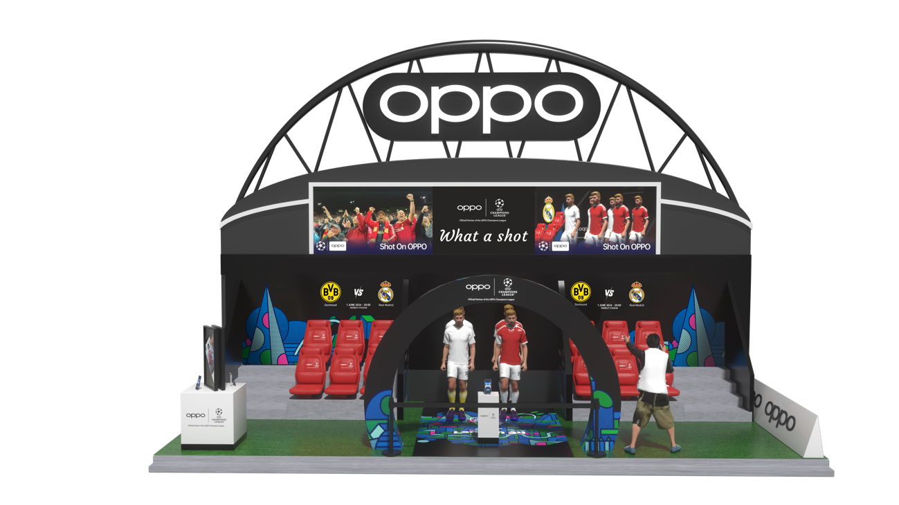 Picture of the OPPO Booth at the UEFA Champions Festival