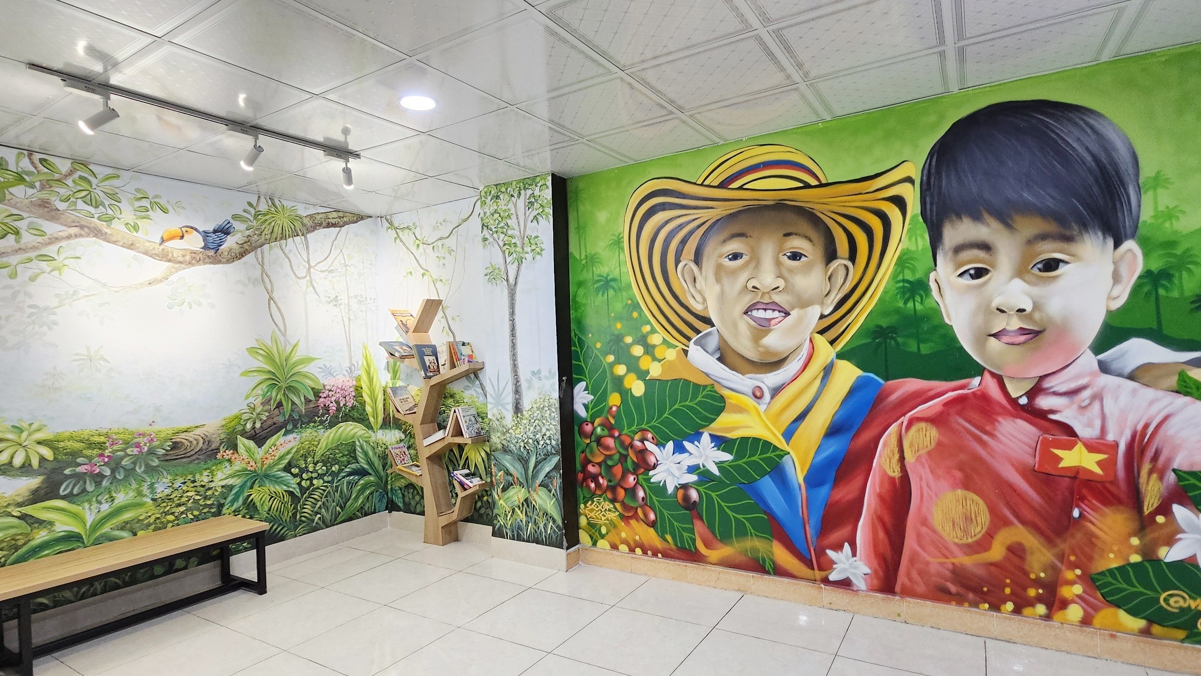 Truyền tải vẻ đẹp văn hóa, con người Brazil qua bức tranh tường “Không gian sống Brazil”