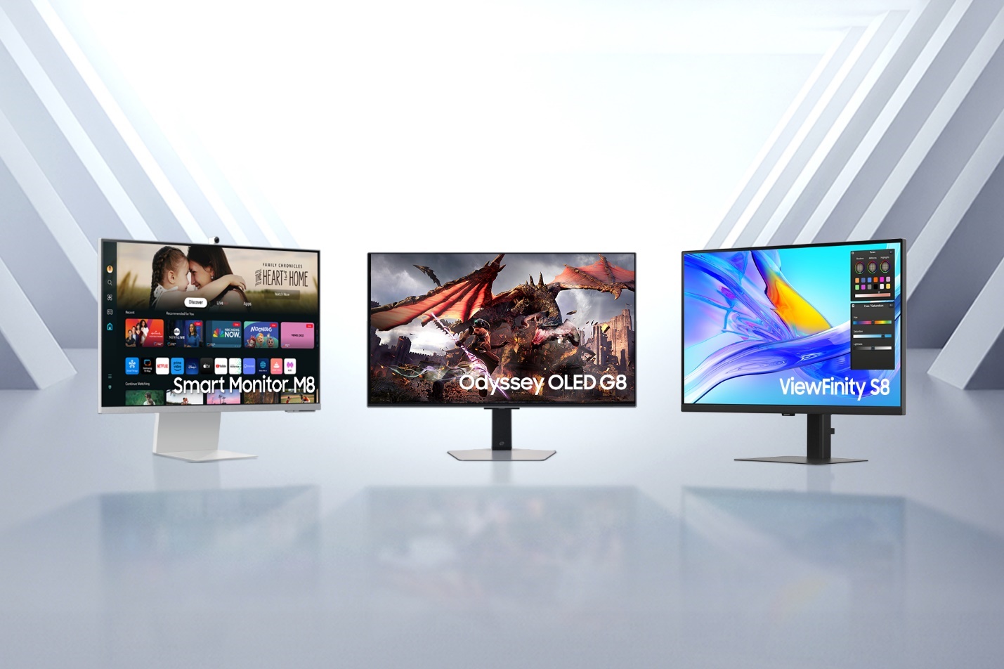 Samsung’s 2024 Smart Monitor M8, Odyssey OLED G8 gaming monitor and ViewFinity S8 monitor
