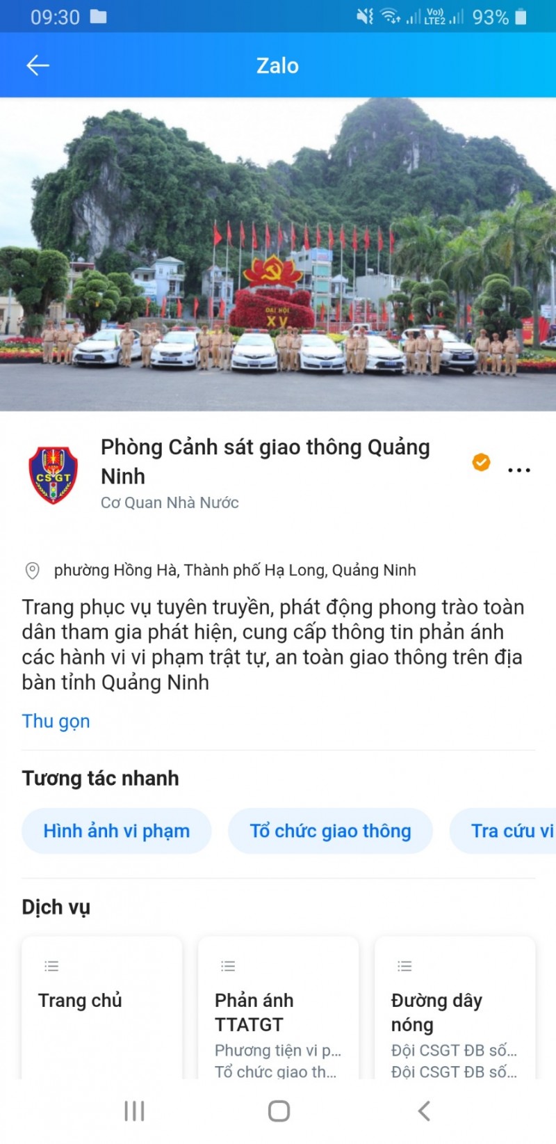 Ra mắt trang Zalo tiếp nhận phản ánh về trật tự, an toàn giao thông Quảng Ninh