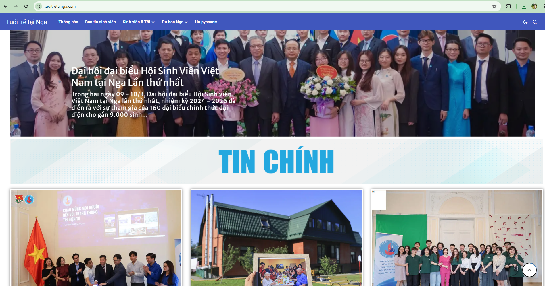 Địa chỉ cung cấp thông tin chính thống cho sinh viên Việt Nam tại Nga