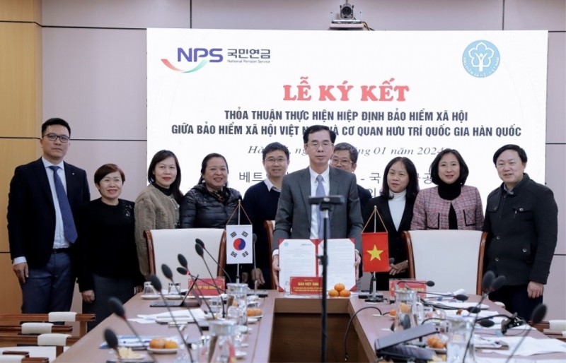 Ký kết trực tuyến Thỏa thuận thực hiện Hiệp định bảo hiểm xã hội giữa Việt Nam và Hàn Quốc