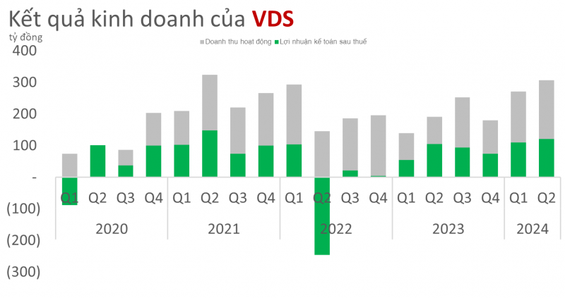 Chứng khoán Rồng Việt (VDS) không mở rộng được dư nợ cho vay margin trong quý II/2024