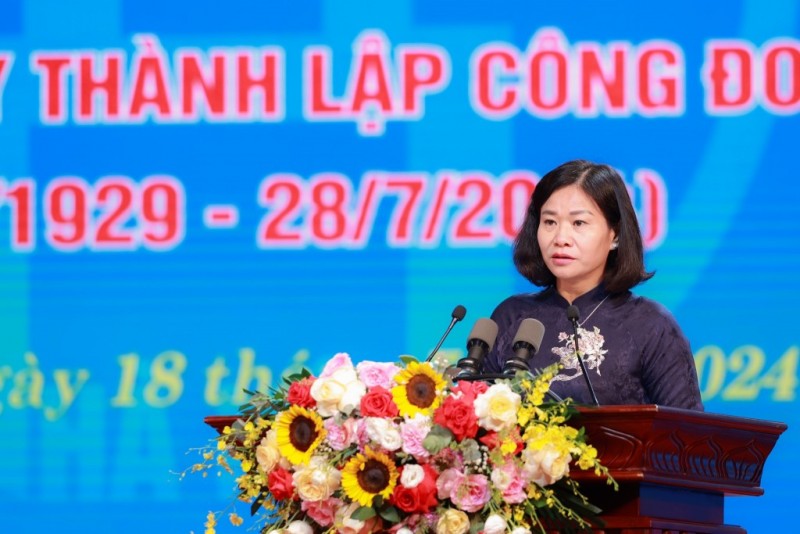 Phó Bí thư Thường trực Thành ủy Hà Nội Nguyễn Thị Tuyến phát biểu chỉ đạo tại chương trình (Ảnh: T.L).