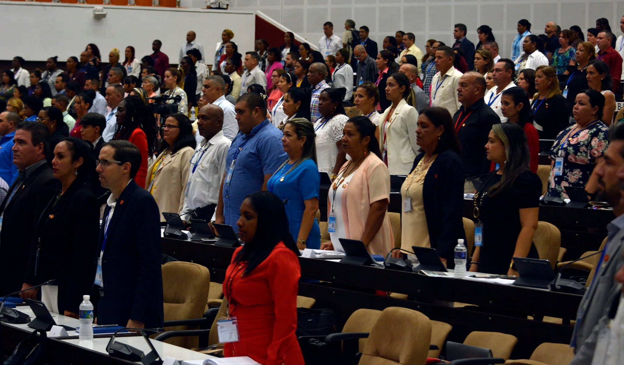 Quốc hội chính quyền nhân dân Cuba dành một phút mặc niệm Tổng bí thư Nguyễn Phú Trọng trong phiên họp ngày 19/7 - Ảnh: FACEBOOK ĐẠI SỨ QUÁN CUBA