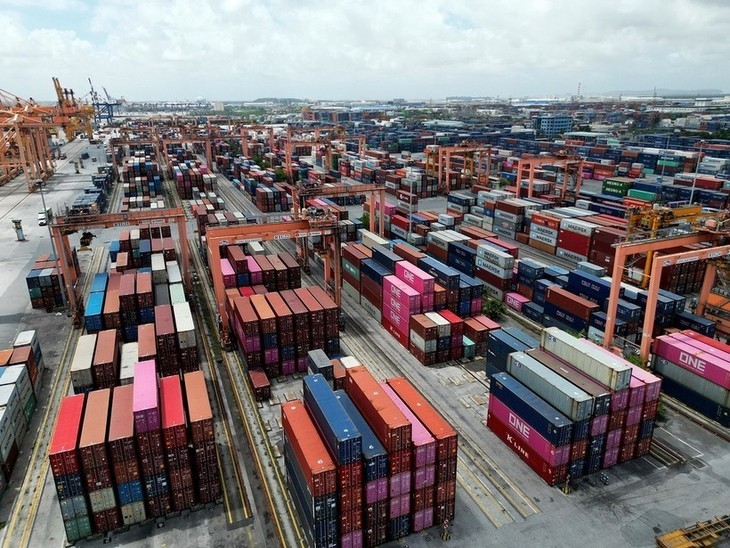Ảnh minh họa: Kho bãi chứa container tại cảng Tân Vũ. Ảnh: Tuấn Anh/TTXVN
