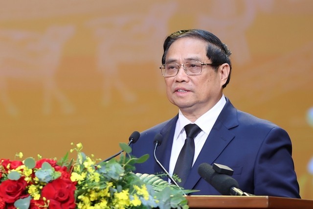 Thủ tướng Phạm Minh Chính phát biểu tại hội nghị (Ảnh: T.L)