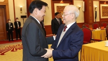 Phu nhân Tổng Bí thư, Chủ tịch nước Lào gửi thư tay chia buồn cùng Phu nhân Tổng Bí thư Nguyễn Phú Trọng