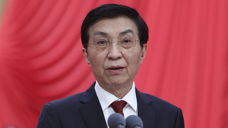 Ủy viên Ban Thường vụ Bộ Chính trị Trung Quốc, Chủ tịch Chính hiệp Trung Quốc Vương Hỗ Ninh - Ảnh: CGTN