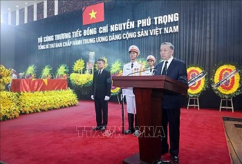 Toàn văn Lời điếu tại Lễ truy điệu Tổng Bí thư Nguyễn Phú Trọng