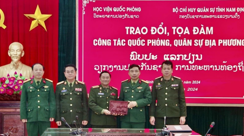 Đẩy mạnh hợp tác giữa Học viện Quốc phòng Việt Nam với Học viện Quốc phòng Kaysone Phomvihane Lào