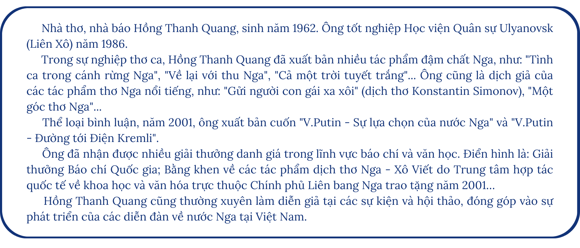 Chất nhân văn và bất khuất làm nền tảng văn hóa Nga