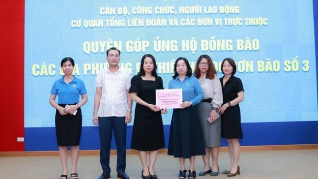 Công đoàn Việt Nam đề nghị mức hỗ trợ đoàn viên, người lao động bị ảnh hưởng bão số 3