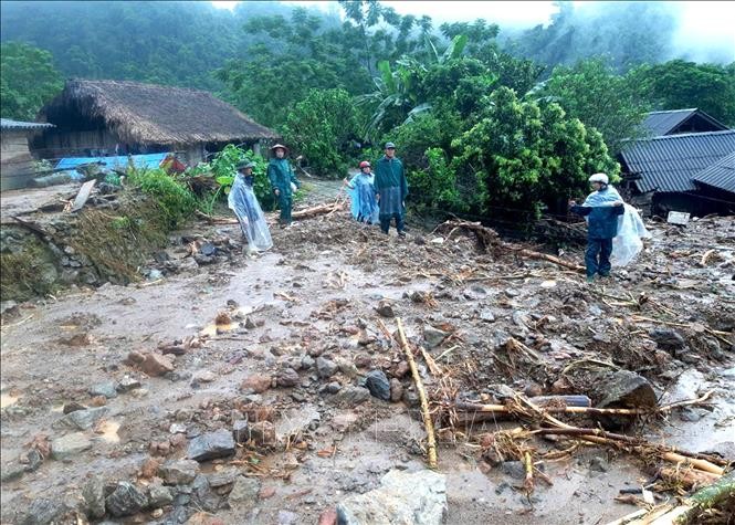 Thôn Đồng Tâm, xã Yên Thành, huyện Quang Bình (Hà Giang) là một trong những địa phương bị thiệt hại nặng nề do mưa lũ. Ảnh: Minh Tâm/TTXVN