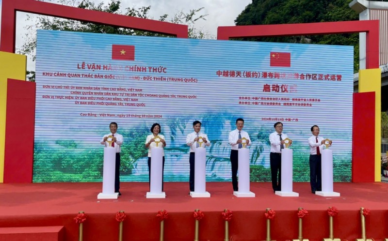 Vận hành chính thức Khu cảnh quan thác Bản Giốc (Việt Nam) - Đức Thiên (Trung Quốc)