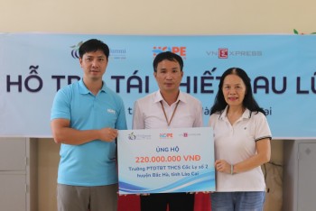 VUSAC và Quỹ Hy vọng tiếp tục hành trình đưa trẻ vượt lũ trở lại trường tại Lào Cai