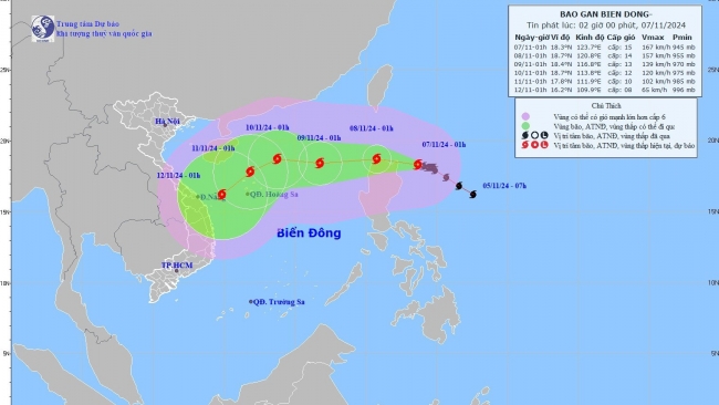 Sẵn sàng ứng phó với bão Yinxing