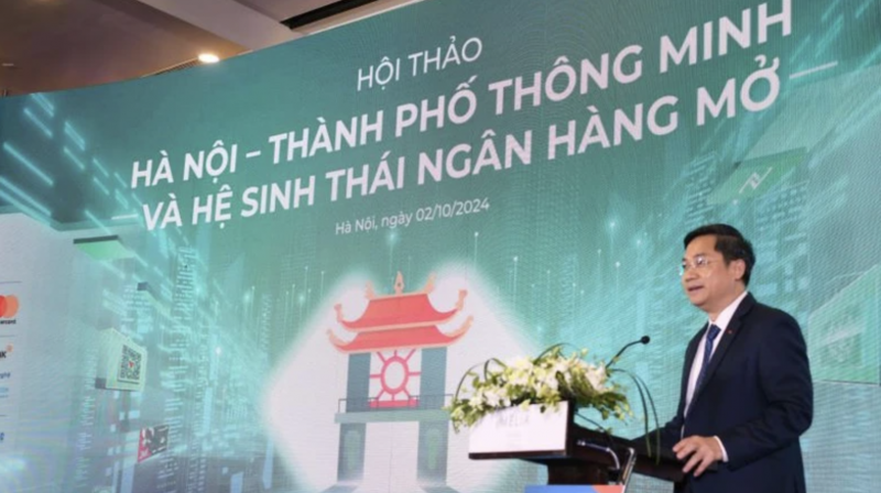 Phó Chủ tịch UBND thành phố Hà Nội Hà Minh Hải phát biểu tại hội thảo (Ảnh: Hoàng Mạnh).