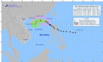 Thời tiết hôm nay (13/11): bão số 8 đi lên bắc Biển Đông, Trung Bộ và Bắc Tây Nguyên mưa