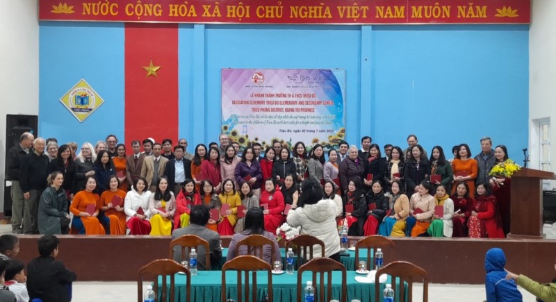 Một trường học ở huyện Triệu Phong (Quảng Trị) có thêm không gian học tập do DOVE Fund tài trợ