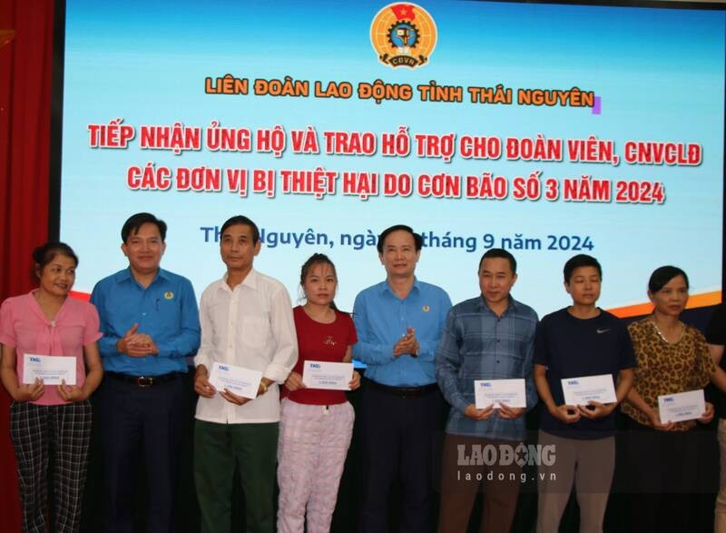 Thái Nguyên: Khẩn trương hỗ trợ đoàn viên, người lao động bị ảnh hưởng từ cơn bão số 3