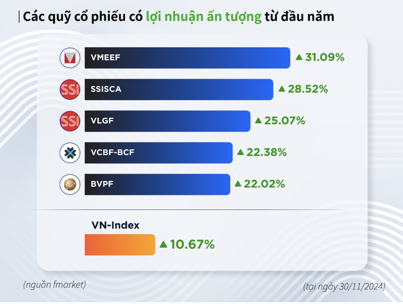 Thị trường chứng khoán khó khăn, một quỹ mở của VinaCapital vẫn đạt hiệu suất 32% sau 11 tháng