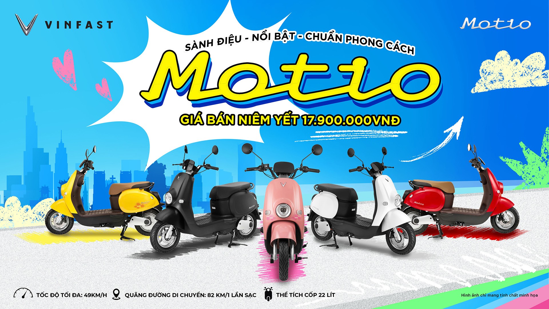 Vinfast ra mắt xe máy điện Motio dành cho học sinh