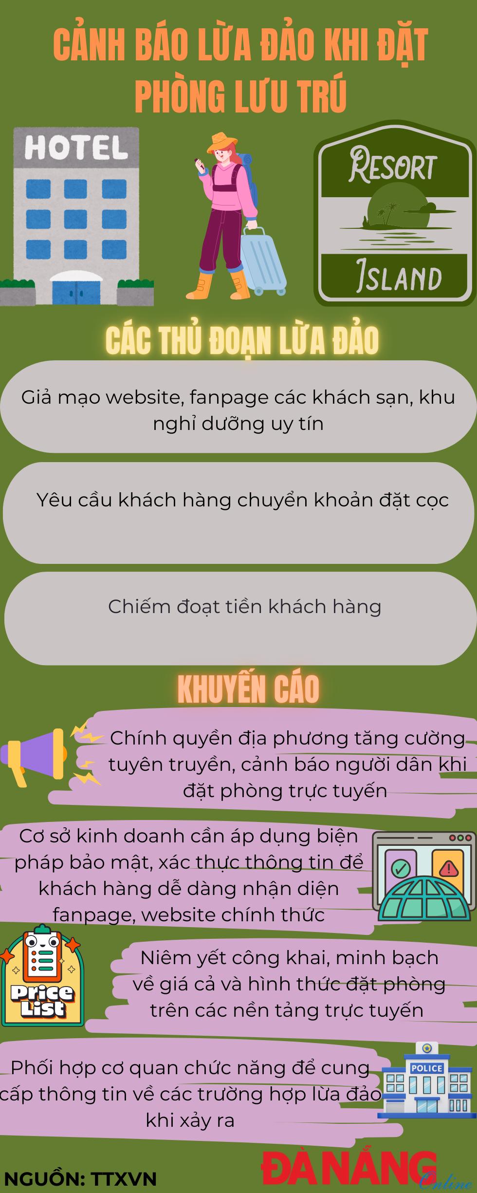 [Infographics] Cảnh báo tình trạng lừa đảo khi đặt phòng lưu trú