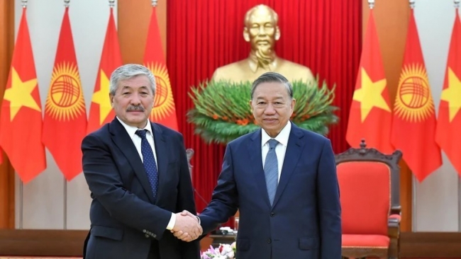 Tổng Bí thư Tô Lâm tiếp Thủ tướng Kyrgyzstan Adylbek Kasymaliev