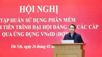 Tập huấn sử dụng phần mềm theo dõi tiến trình đại hội Đảng bộ các cấp