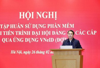 Tập huấn sử dụng phần mềm theo dõi tiến trình đại hội Đảng bộ các cấp