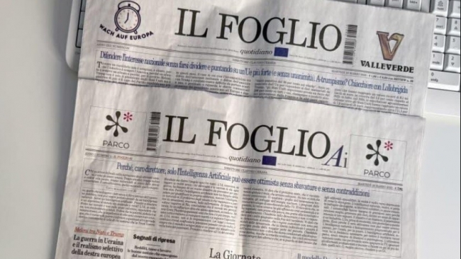 Tờ Il Foglio (Italy) ra mắt số báo đầu tiên do trí tuệ nhân tạo thực hiện