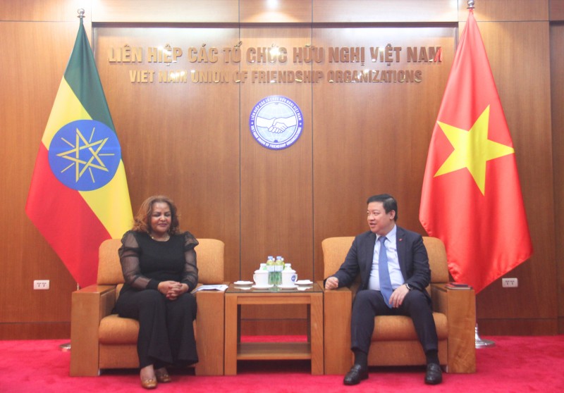 Liên hiệp các tổ chức hữu nghị Việt Nam tiếp Quốc vụ khanh Bộ Ngoại giao Ethiopia