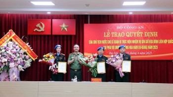 3 sĩ quan Công an nhân dân lên đường gìn giữ hòa bình Liên hợp quốc dịp lễ 30/4