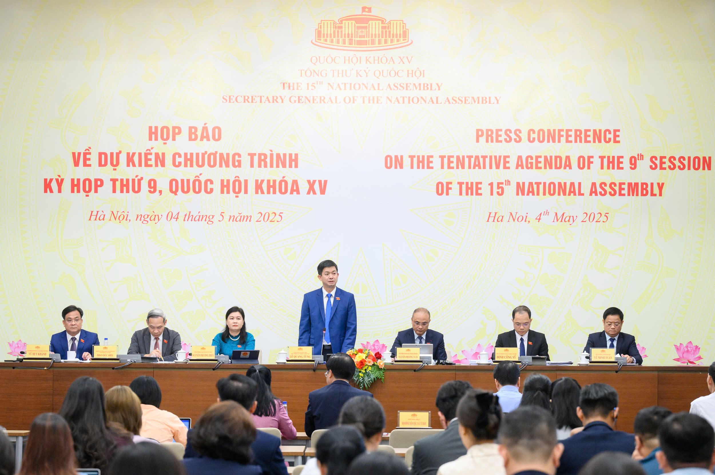Họp báo về dự kiến Chương trình Kỳ họp thứ 9, Quốc hội khóa XV. 