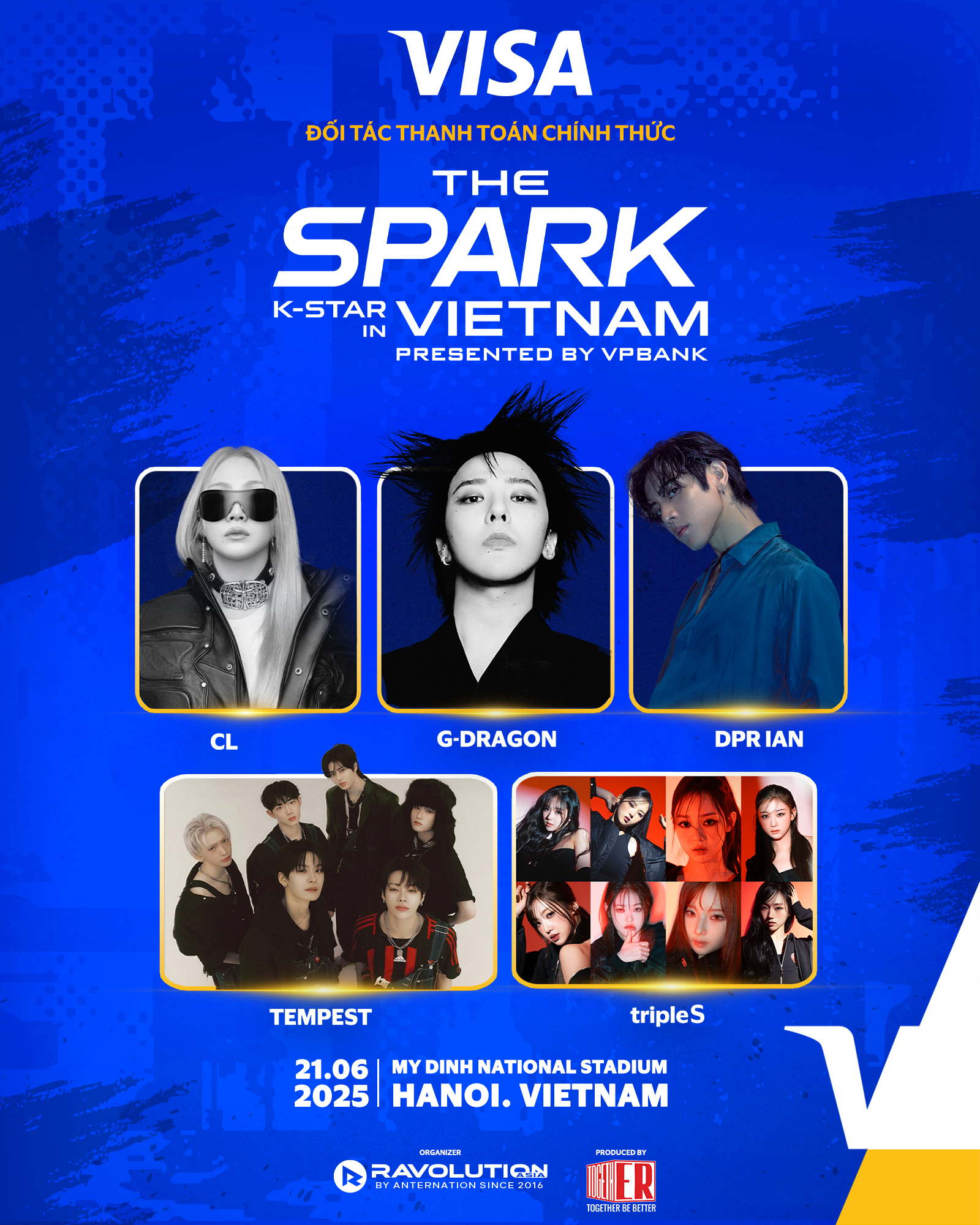 Đại nhạc hội VPBank K-Star Spark in Vietnam 2025: G-Dragon, CL, DPR IAN, TEMPEST, và tripleS.